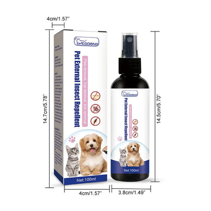 100ml Flea And Tick Spray For Cats And Dogs Insect Repellent