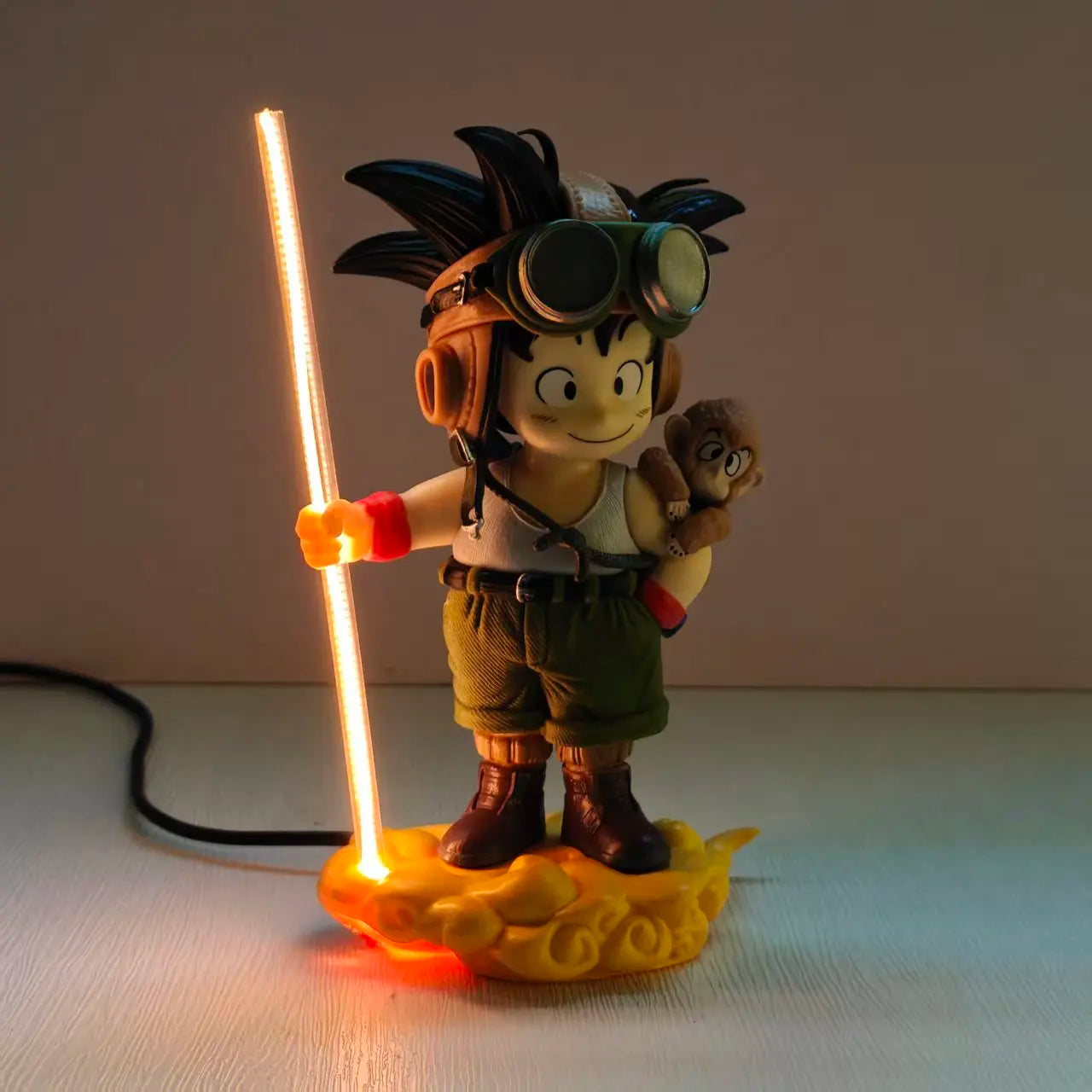 In Stock Dragon Ball Son Goku Light Lamp Model Kakarotto Kamehameha Wave Magnetic Ornament Anime Action Figure Collectible Gift