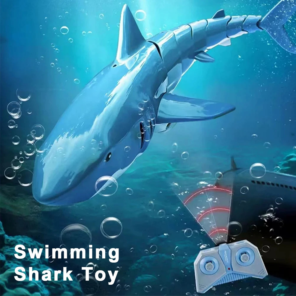 Smart RC Shark Whale Spray Water Toy - Electric Remote Control Boat Submarine Robot Fish Gift for Boys Children Birthday Easter