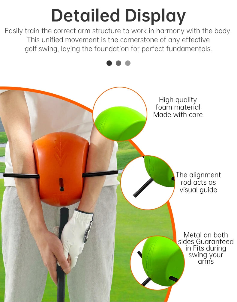 Golf swing arm posture corrector, swing training ball, swing chicken wing corrector, golf chipping accessories