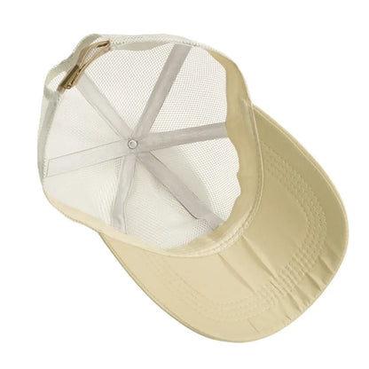 Unisex Polyester Mesh Baseball Cap Quick Dry Sun Protection Adjustable Hat