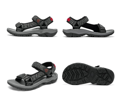 Men's Hiking Sandals Open Toe Breathable EVA Insole Travel Beach Shoes