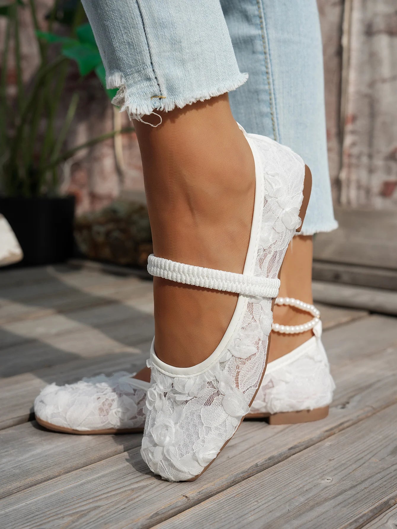 French-style Mary Jane flat shoes for women, square-toe ballet-inspired single shoes, fairy mesh shoes