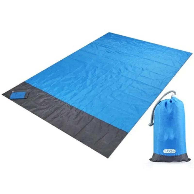 Waterproof Pocket Beach Mat Folding Beach Blanket Camping Mat Lightweight Lightweight Mat Outdoor Picnic Mat