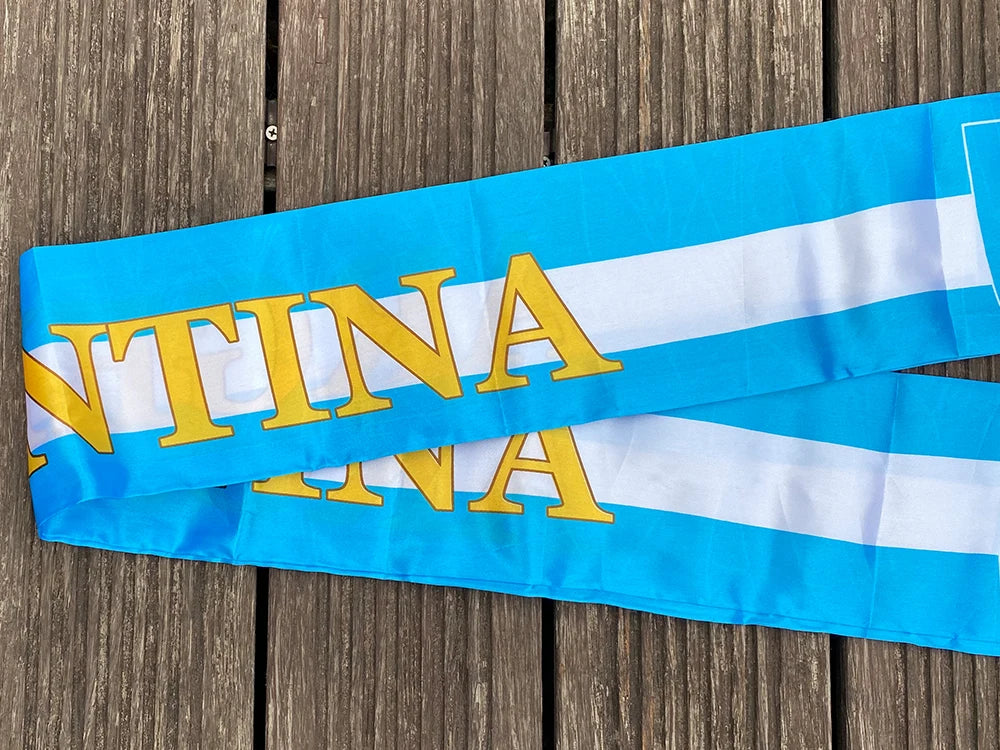 xvggdg  14x130cm  National Team Football Fans Scarf   Argentina france  Morocco  Croatia Tassel Flags Scarf   Souvenir