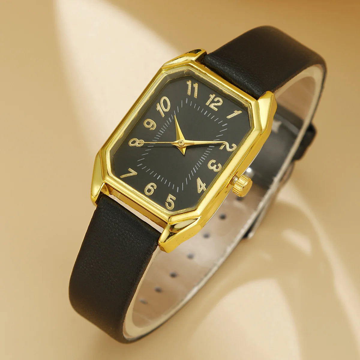 Fashionable Ladies Quartz Watch with Bracelet – Classic Square Design