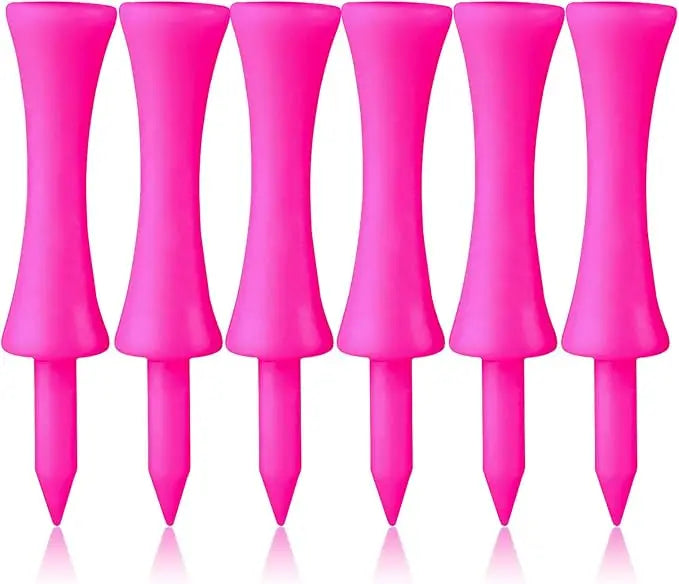 Plastic Golf Castle Tees Step Down Unbreakable Mixed or Same Height Value 50 Pcs, 2 3/4, 2 1/4, 2, 1 3/4, 1 1/2 Inch Length