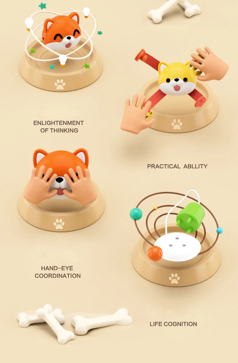 Baby Busy Board Cube Montessori Sensory Toys for Toddler Educational Learning Activities Travel Toy Lock Box Fine Motor Skill