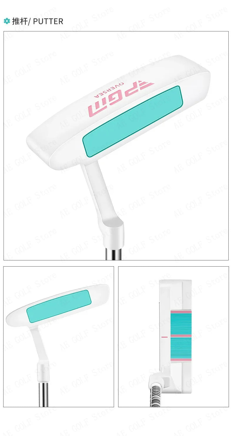 PGM Women Golf Clubs Set with Golf Bag Stainless Steel / Carbon Shaft Iron Wood Driver Beginer Training Golf Supplies  LTG051