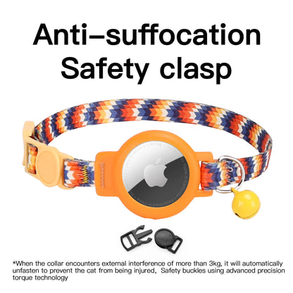 Pink Nylon Cat Collar With Bell For Tracking Device