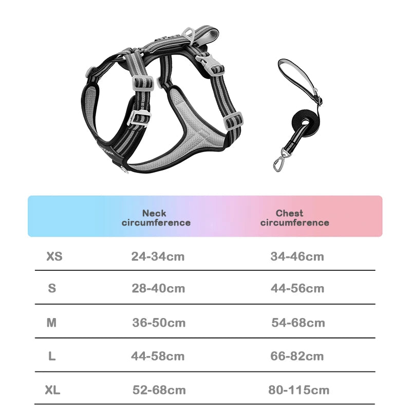 Dog Harnesses Leash Vest With Refletive Strap Pet Chest Pet Dog Training Harness for Medium and Large Dogs Explosion Proof