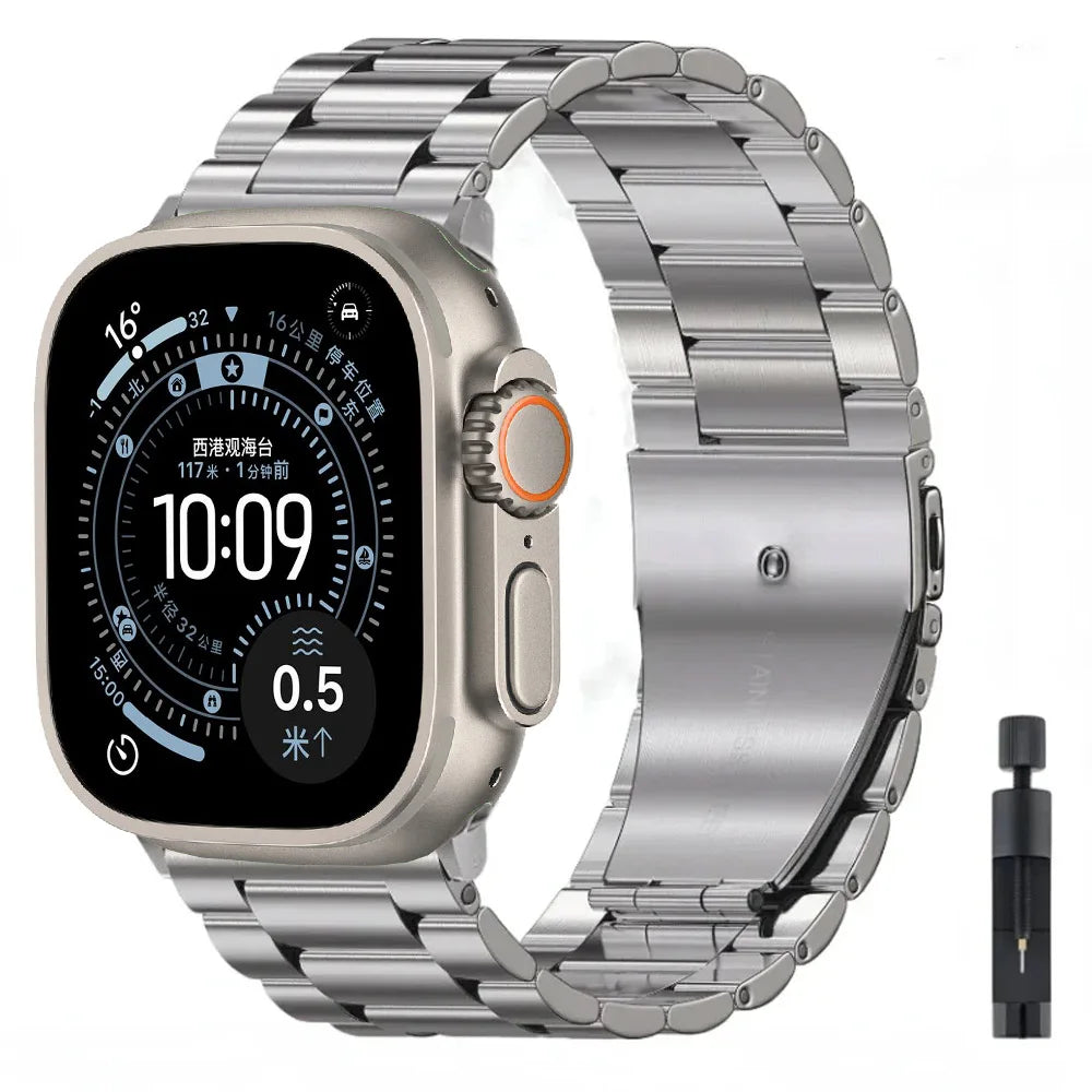 Stainless Steel Metal Strap for Smartwatches (40–49mm)