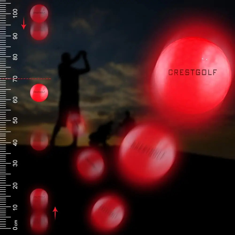 Crestgolf LED Golf Balls for Night Glow in The Dark Golf Ball with 4 Light Super Bright Six Colors Best Golf Gift for Golfers