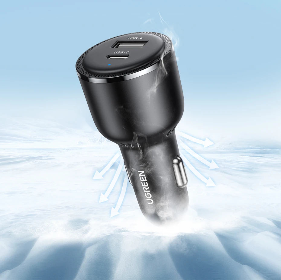 NEW in UGREEN 63W Car Charger PD QC 3.0 PPS 45W USB Type C Fast Charging for iPhone 17 16 Samsung Xiaomi Mobile Phone Charger