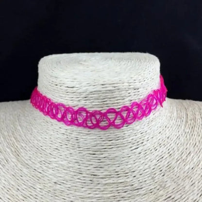 Gothic Velvet Choker Necklace Black 30 To 35 Cm Aluminium Alloy