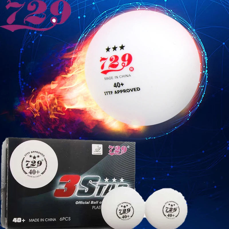 729 Friendship 3 Stars Seamless Table Tennis Ball 40+ New Material Ping Pong Balls for National Games Competition ITTF Approved