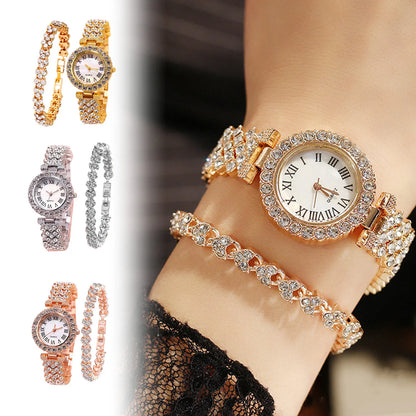 Stylish Women’s Dress Watch & Bracelet Combo – Modern Luxury Look