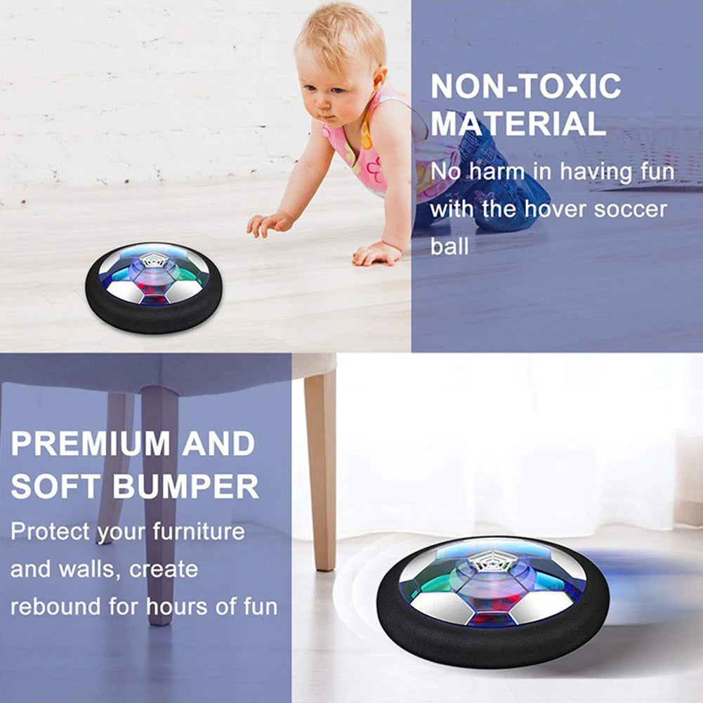 Air Floating Soccer Ball with LED Light and Foam Bumper Indoor Outdoor  Soccer Ball  Floating Soccer Gifts for Kids