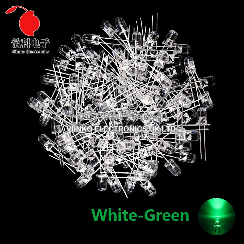 3MM 5MM Light Emitting Diodes Electronics Kit Box F3 F5 LED Diode Assorted Kit White Green Red Blue Yellow Orange