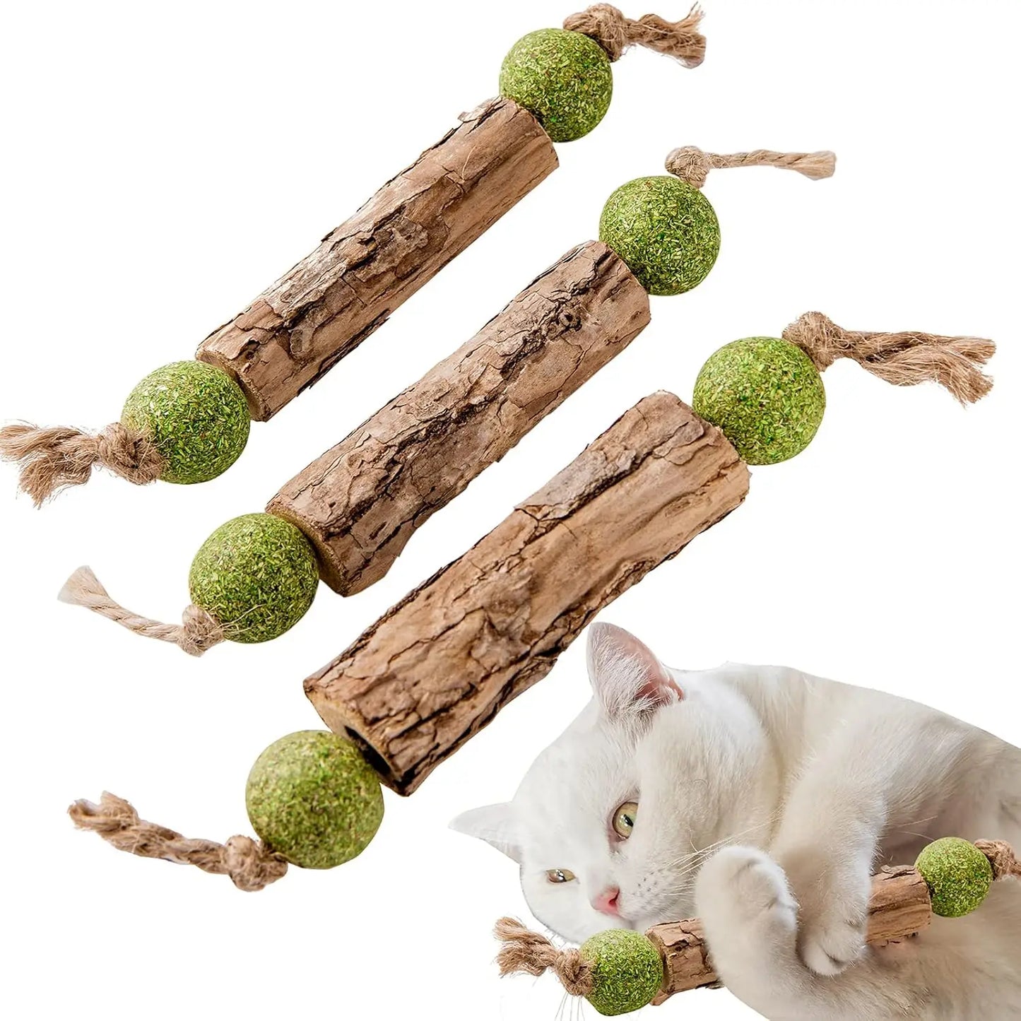 Natural Catnip & Silvervine Molar Stick for Cats
