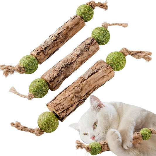 Natural Catnip & Silvervine Molar Stick for Cats