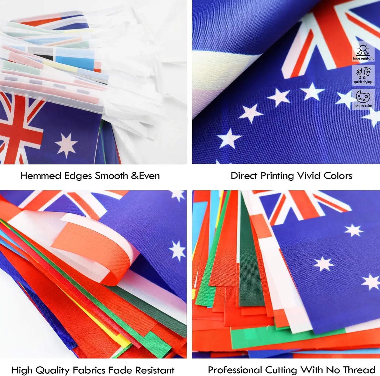 World Flags International Flags 100 Countries Hanging String Flags National Bunting Pennant Banner for Sports School Club