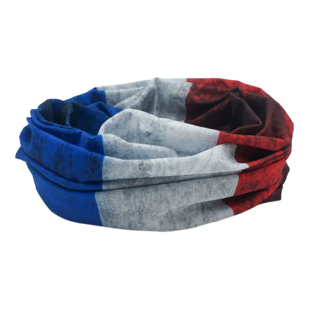 World Football Fans National Flag Face Bandanas Spain France Korea Mexico Germany Seamless Neck Gaiter Men Women Headwear Scarf