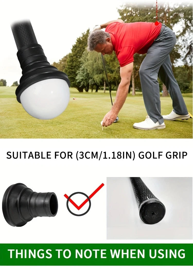 Caiton Park Golf Ball Retriever, Soft Rubber, Effortless Pickup, No Bending, Quick & Easy Installation, Essential Golf Accessory