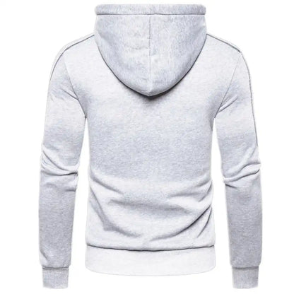 Men's Hooded Zipper Jacket Sweatshirt With Elastane