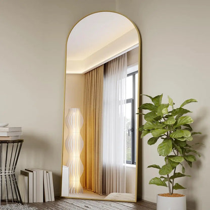 Arched Full Length Floor Mirror 71x26 Glass Modern Minimalist