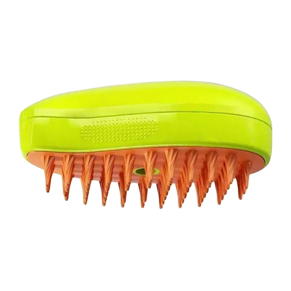 Massage & Steam Pet Brush – Detangling and Loose Hair Removal for Dogs and Cats