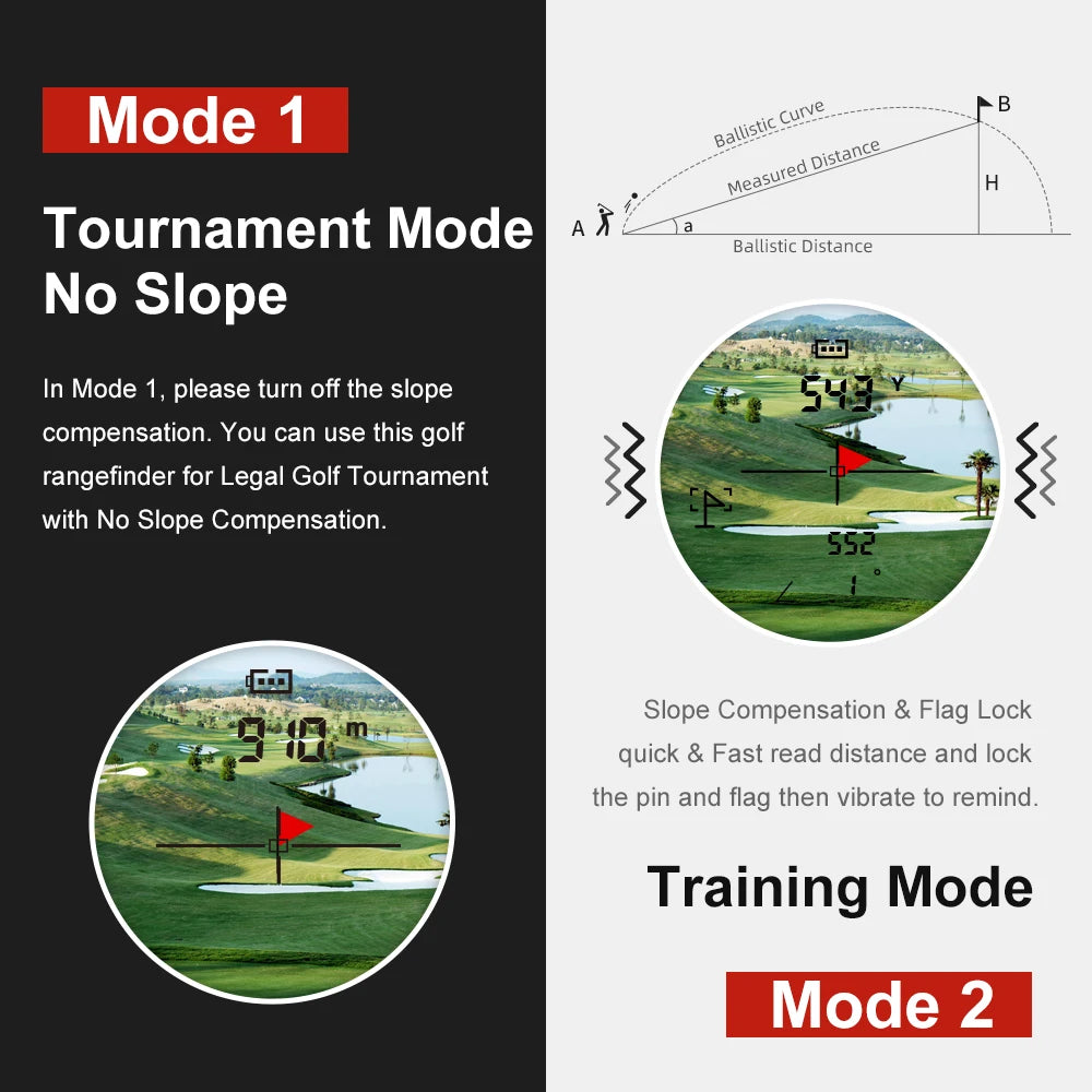 REVASRI New 1300 Yards Professional Golf Rangefinder with Flag Lock Vibration 6X Magnification Magnetic Portability for Golfers