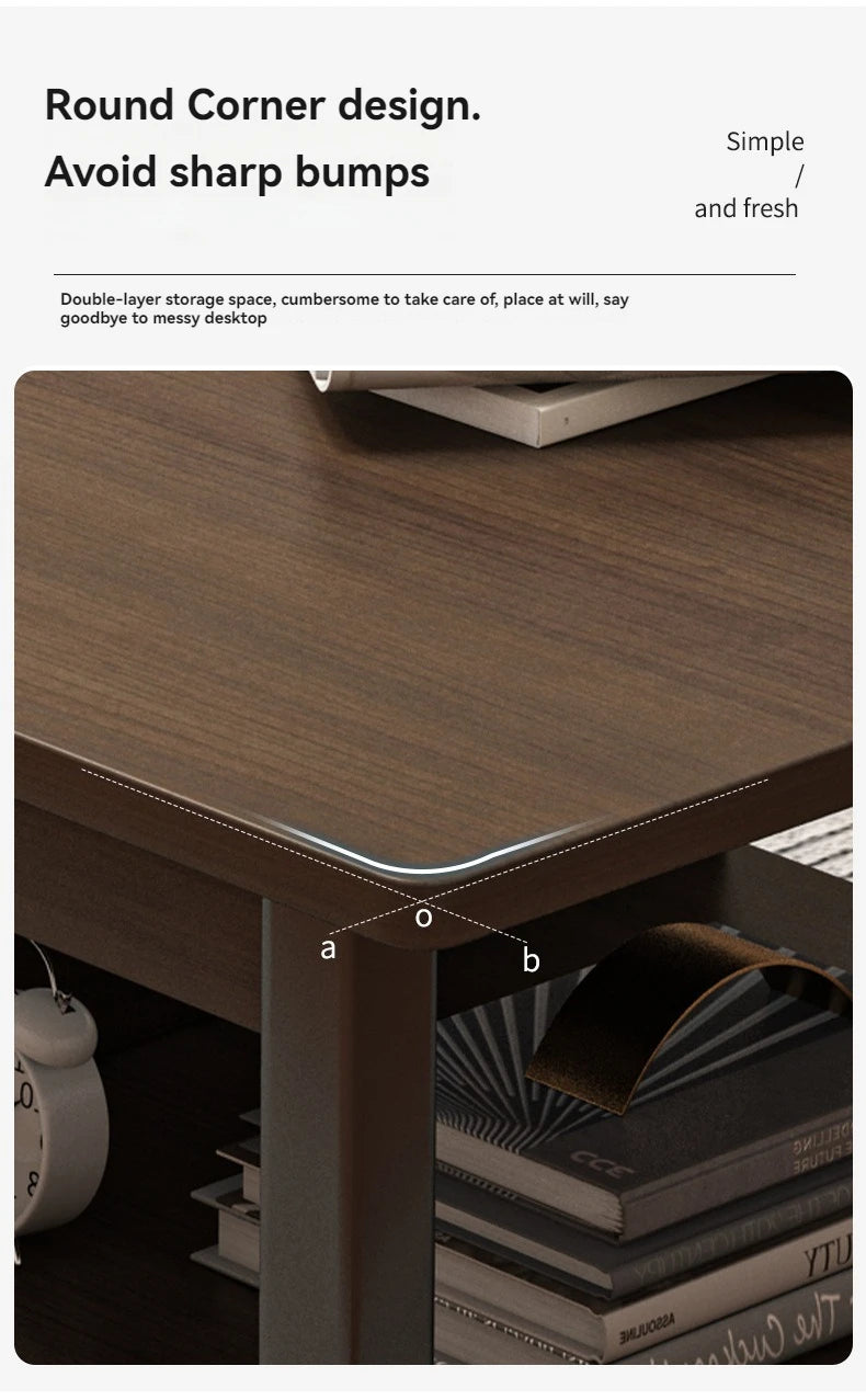 Modern minimalist coffee table, small apartment, living room, sofa, nearby balcony, tea table, rental room, rectangular tea tabl