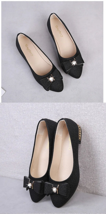 Women Bowknot Flat Shoes Slip-On Casual PU Insole Lined