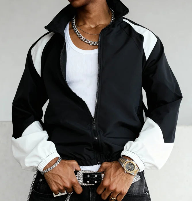 Men's color-blocked jacket, lightweight, casual, travel, windproof and wear-resistant, high-quality fabric, boyfriend gift