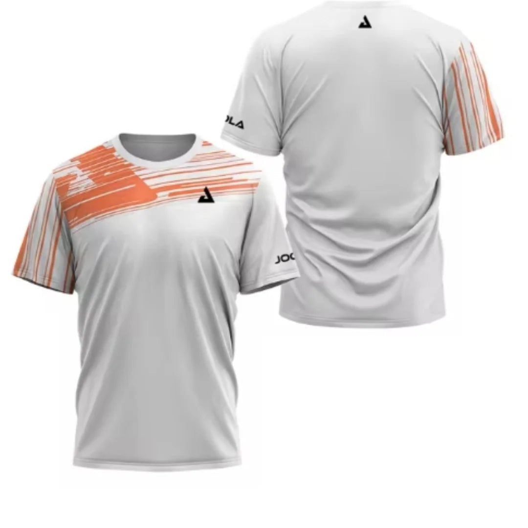 2024 New Men's T-shirt Summer Fashion Table Tennis Flower Printed Short sleeved Badminton Tennis Quick drying Short sleeved Men'