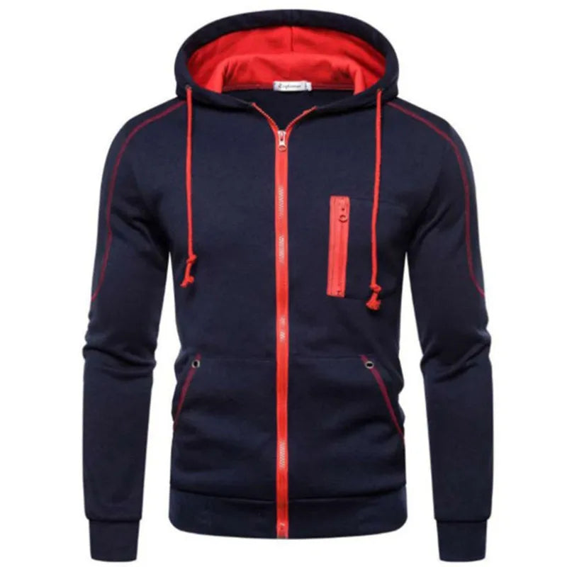 2024 Men's Hooded Jackets Coats Zipper Fashion Brand Hoodies Mens Outerwear Casual Hoodies Sweatshirts Male