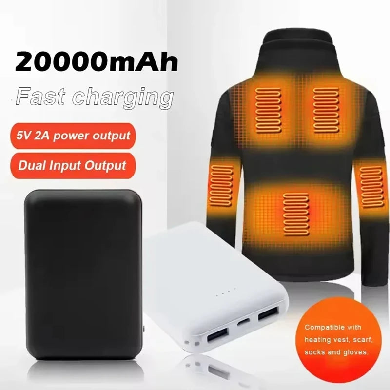 VIVO 30000mah Power Bank USB Fast Charging Ultra-thin Mini Heating Portable External Battery Pack For Heating Vest Jacket