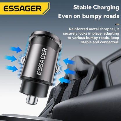 45W USB Type-C Car Charger With QC 3.0 PD 3.0 SCP AFC