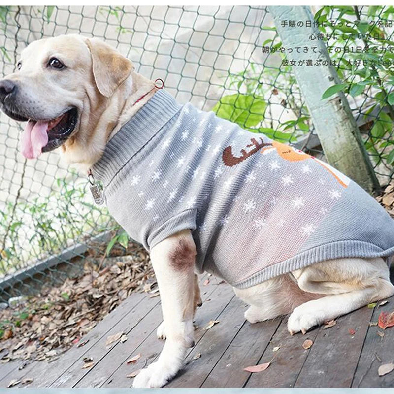 • Large Dog Knit Winter Sweater