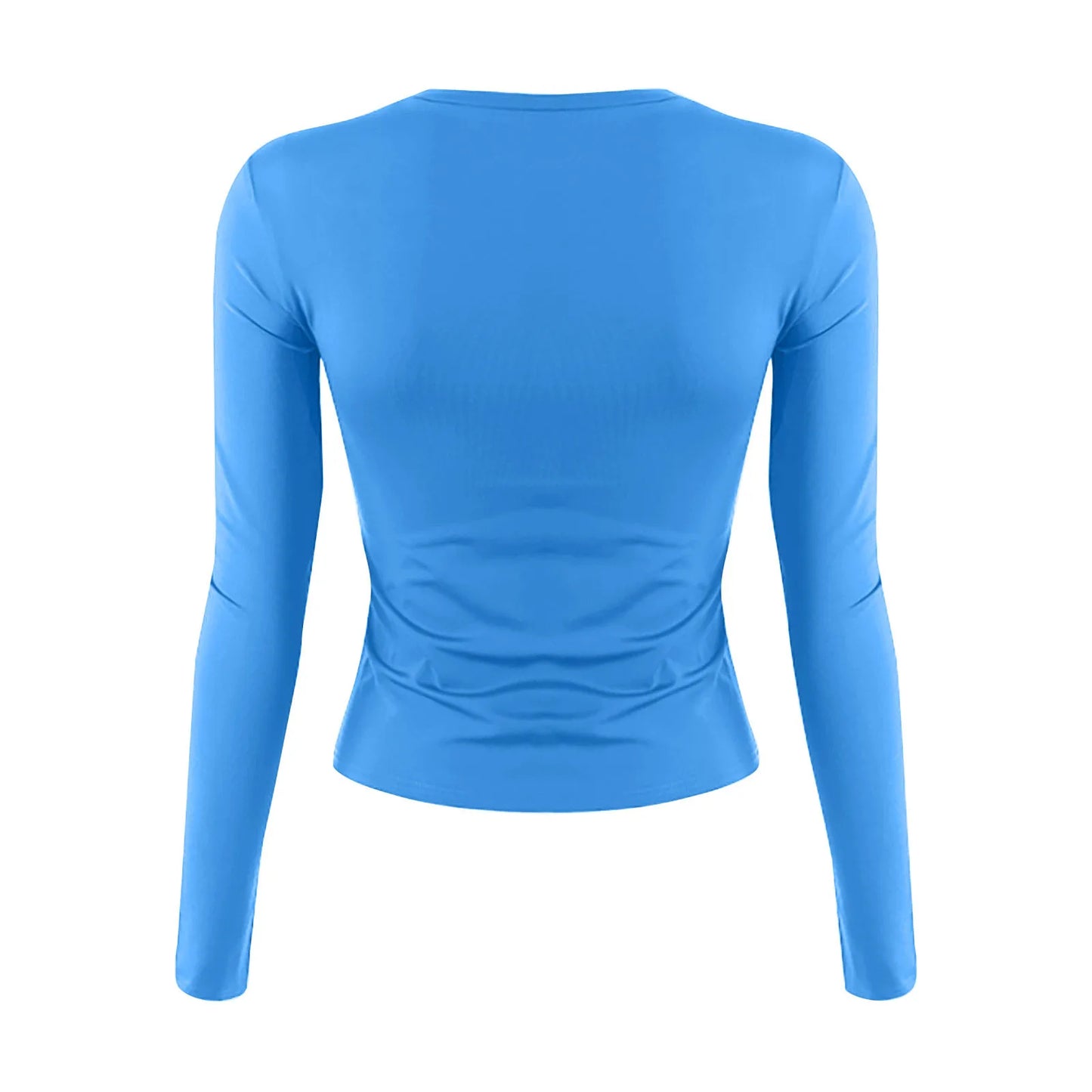 Women’s Cotton O-Neck Long Sleeve Cropped Top