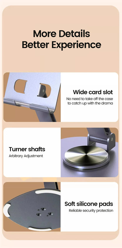 Rotating Desk Phone Holder Stand Universal Compatibility