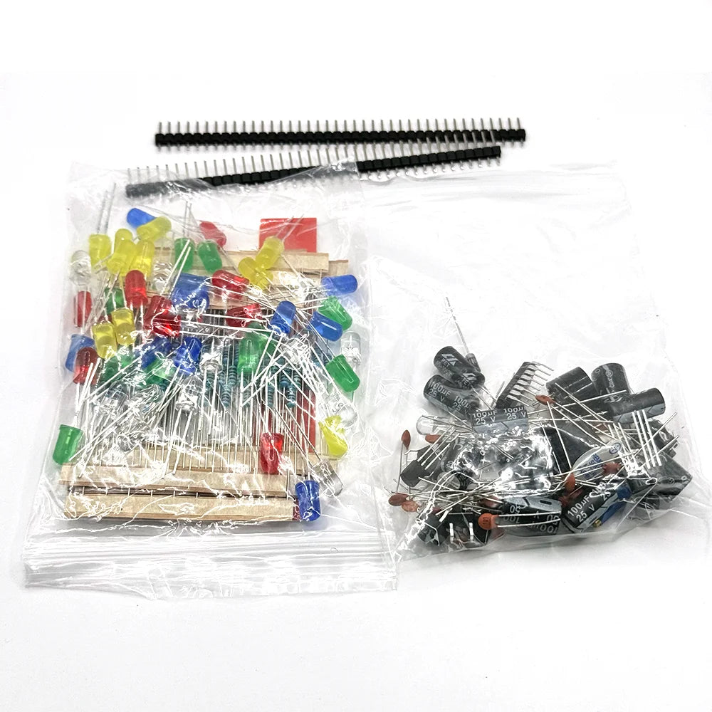 New Electronics Components Basic Starter Kit for Arduino UNO MEGA2560 Raspberry Pi with LED Buzzer Capacitor Resistor