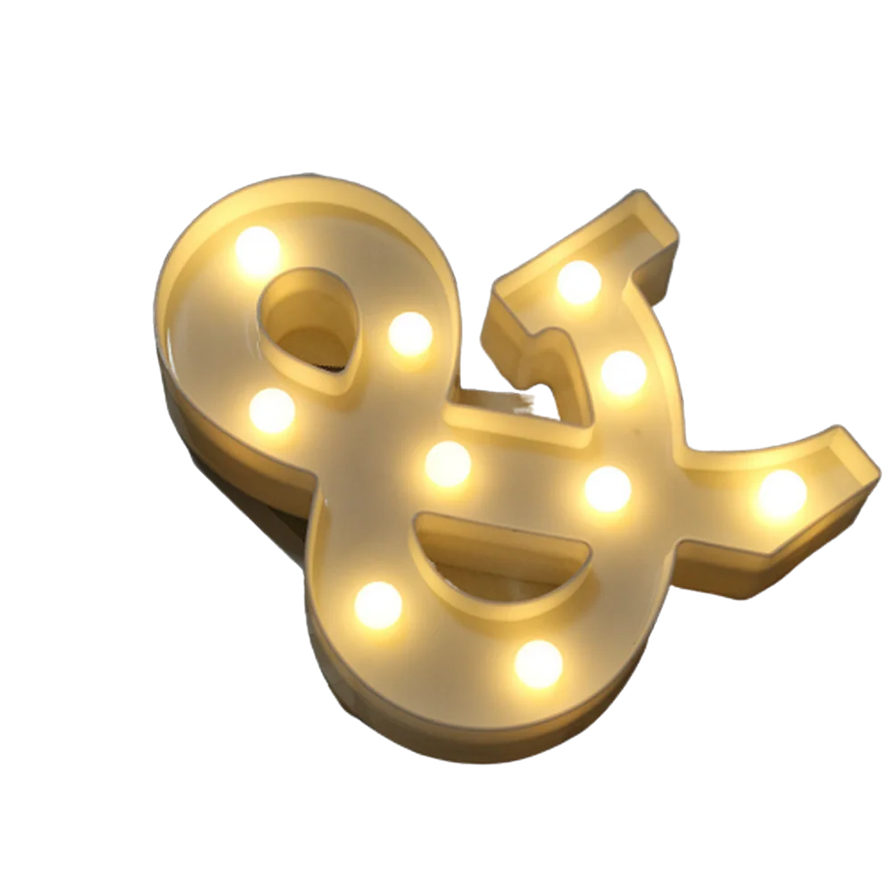 LED Letter and Number Light Set PVC Warm White Decor