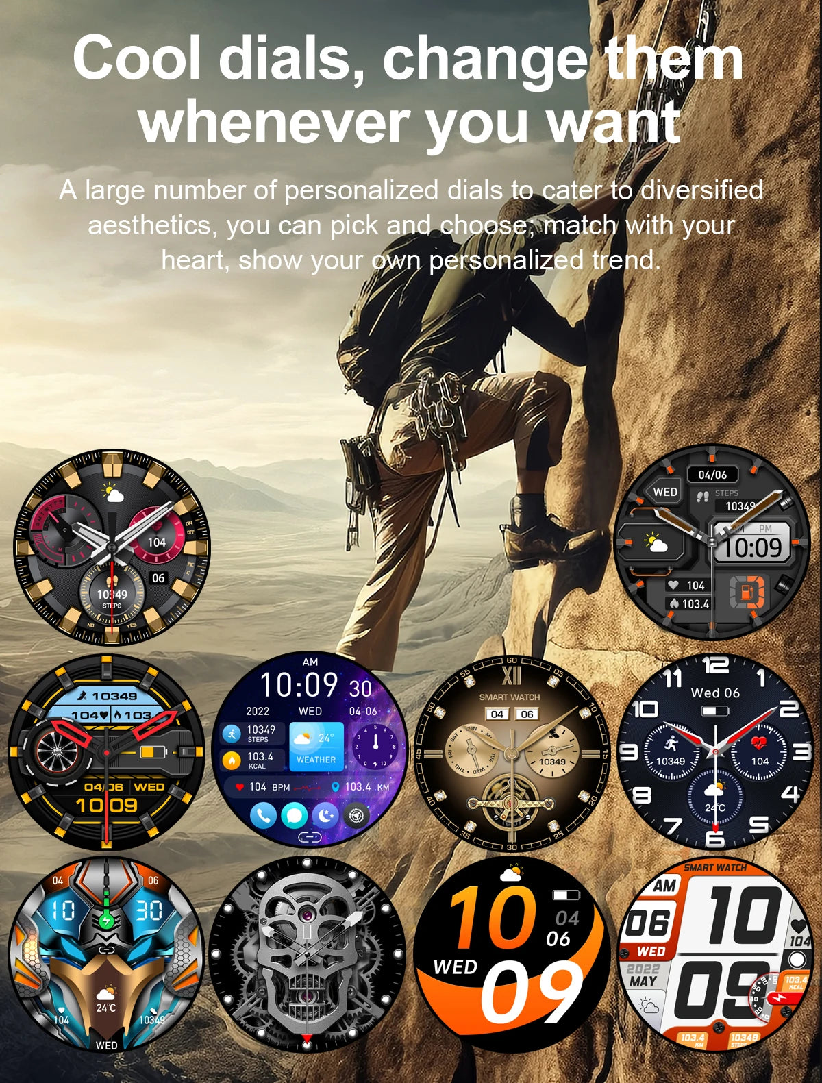 Men Smart Watch with AMOLED Display & Fitness Tracking