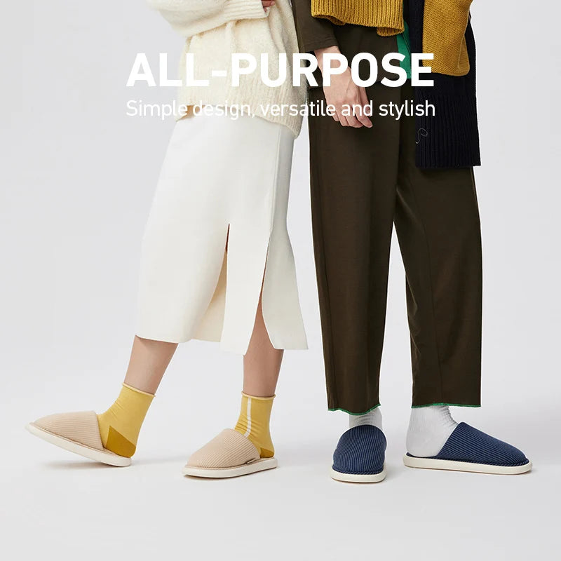 Winter Plush Indoor Slippers Non Slip Flats Home Shoes