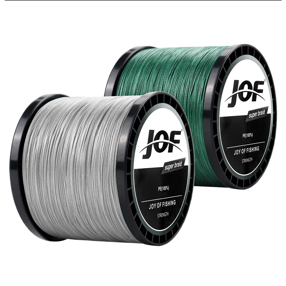 JOF 300M 500M 1000M 8 Strands 4 Strands 18-88LB PE Braided Fishing Wire Multifilament Super Strong Fishing Line Japan Multicolor