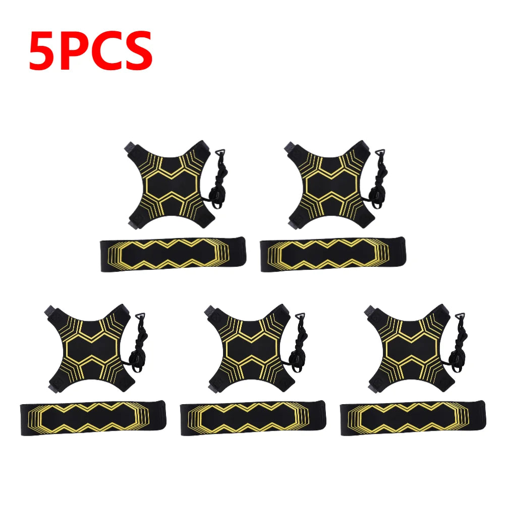 5-1pcs Football Kick Trainer Adjustable Soccer Ball Training Solo Soccer Trainer Belt with Elastic Auxiliary Fitness Equipment
