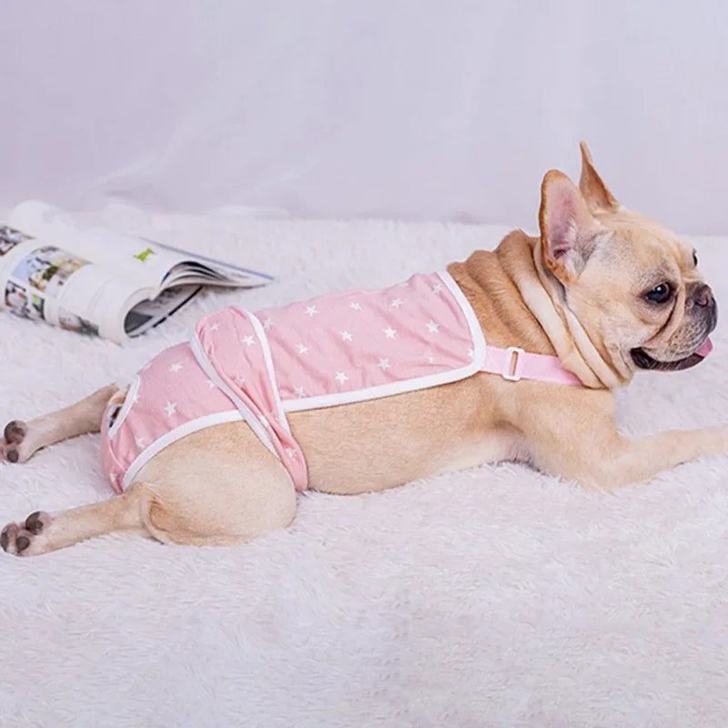 Dog Sanitary Pantie With Adjustable Strap Cotton Suspender Physiological Pants Pet Underwear Diaper Jumpsuit Shorts