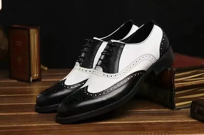 Men's Plus Size Lace Up Dress Shoes Point Toe Business Formal Wedding